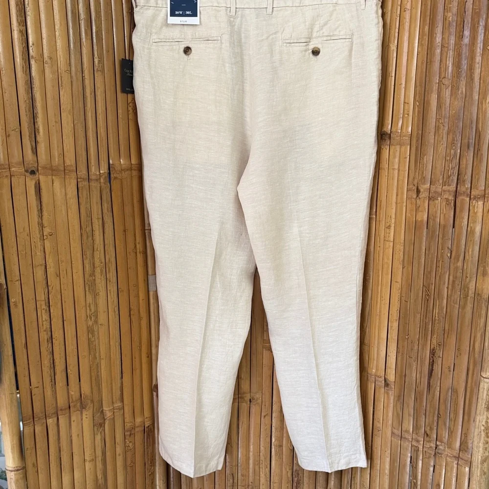 Club Room Men's Linen Cream Chinos